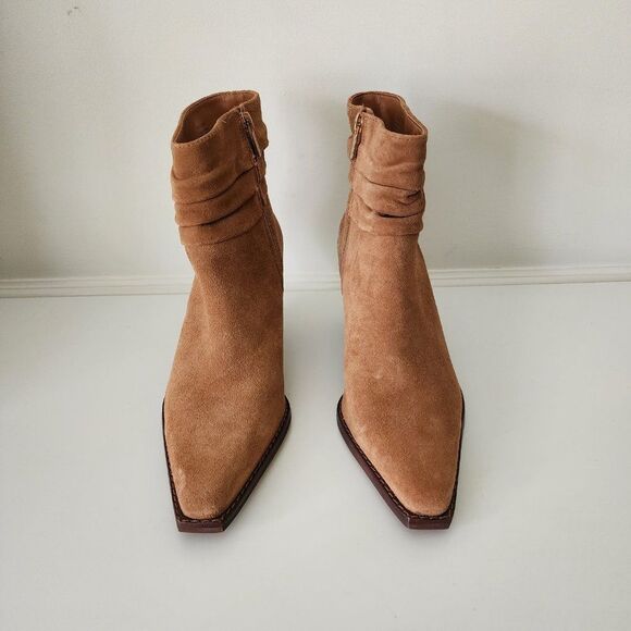 Vince Camuto Leather Slouch Bootie | Size 8.5 | Nerlinji Western Square Toe NEW - Picture 3 of 9